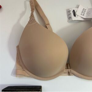 Simone Perele Tan Plunge Padded Underwire Bra 36C NWT